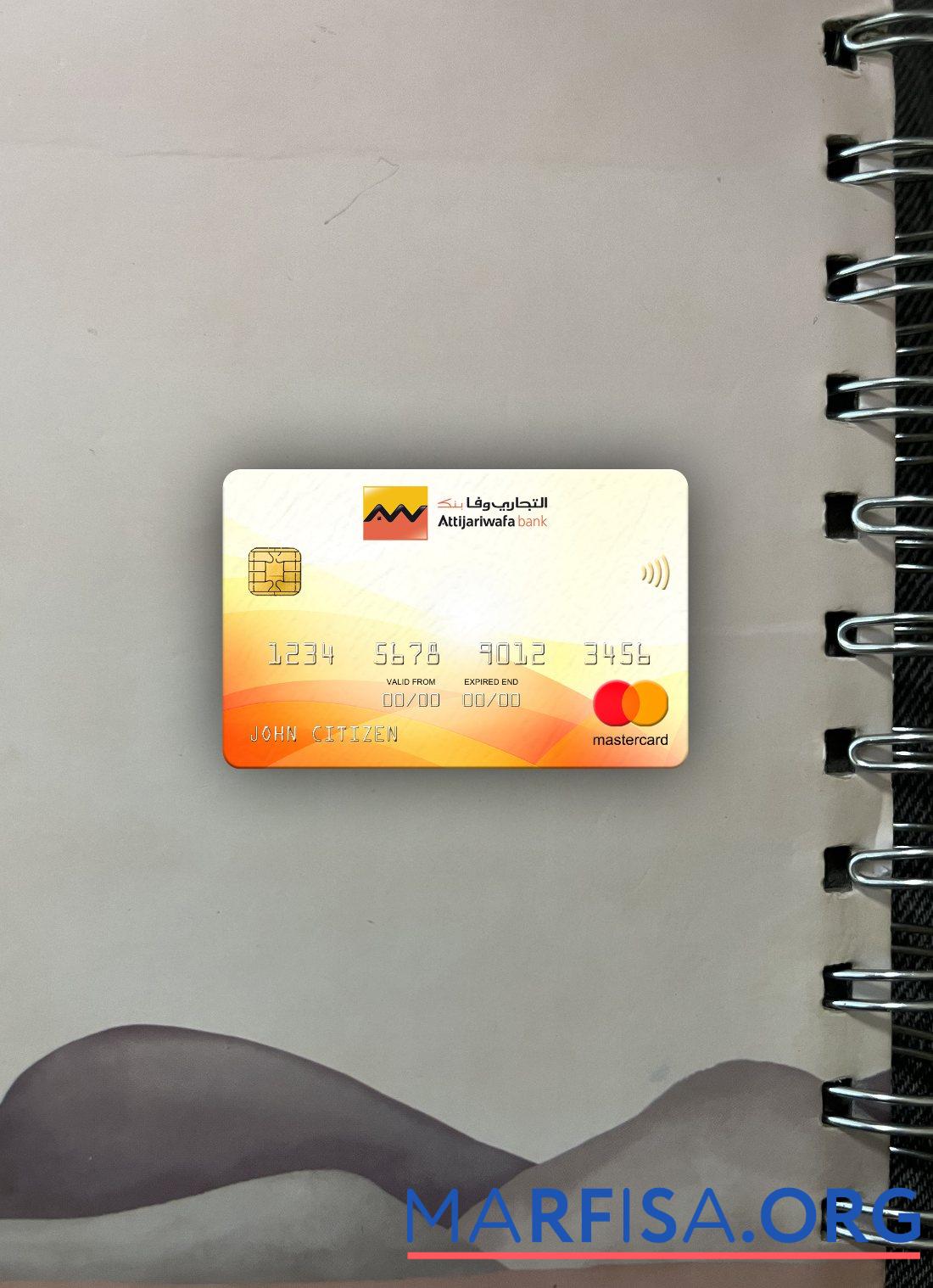 Realistic Senegal Attijariwafa Bank mastercard photolook front download for verification